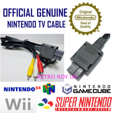 Official Super Nintendo N64 SNES GameCube AV Cable TV Lead UK PAL Composite