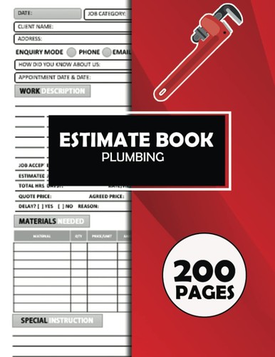 Estimate book plumbing work - estimate,