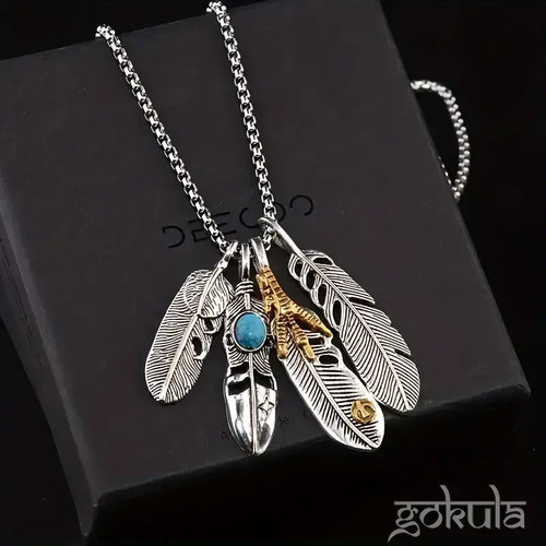 Feather eagle claw - eagle, pendant