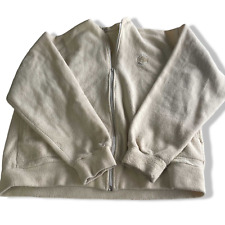 Vintage women cream babor Brasil fleece full zip bomber jacket in L|L28 W22|5725