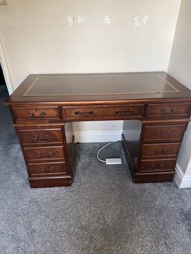 Vintage mahogany and - mahogany, leather
