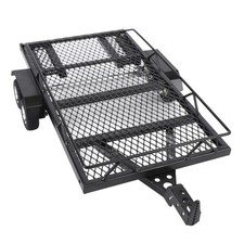 Metal Flatbed Trailer With Hook Hitch Heavy Duty High Stability RC Dual Axle