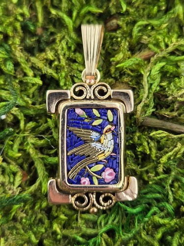 Micro mosaic pendant necklace - mosaic,