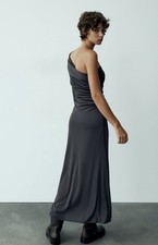 ZARA ASYMMETRIC DRAPED MIDI