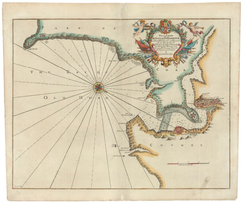 1693 collins nautical map - 1693,