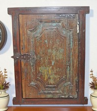 Antique Wooden Wall Décor Window Panel With Frame Original Old Hand Crafted
