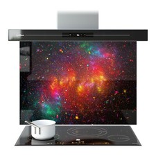 Glass Splashback Kitchen Tile Cooker Panel ANY SIZE 0854 Rainbow Glitter Art