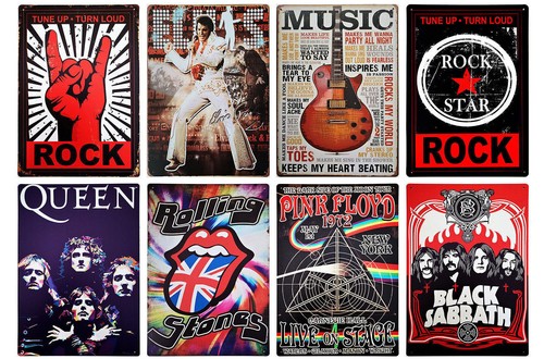 Music metal signs plaque - metal,
