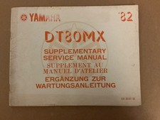 GENUINE YAMAHA SUPPLEMENTARY WORKSHOP SERVICE MANUAL DT80 DT80MX MX 12X 1982