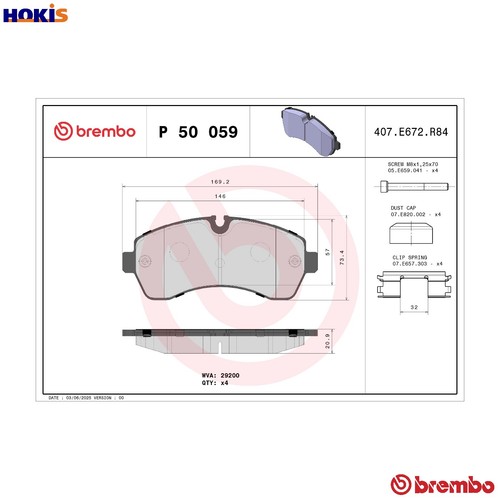 Brake pad set - p, 50