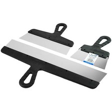 Drywall taping, filling tool, set 3 stainless tools, plastering spatulas