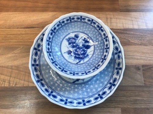 Vintage blue and - vintage, white