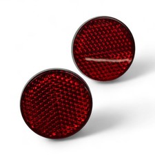 Pair Red Rear Round Reflector