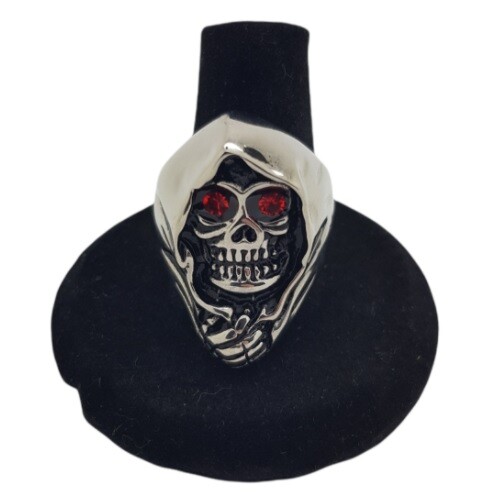 Red eyes grim reaper skull - eyes,