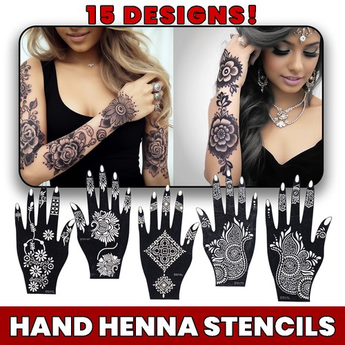 2pcs henna mehndi - 2pcs, indian