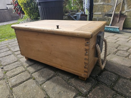 Wooden storage trunk - storage,