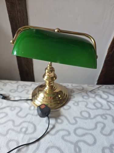 Green banker table lamp - banker,