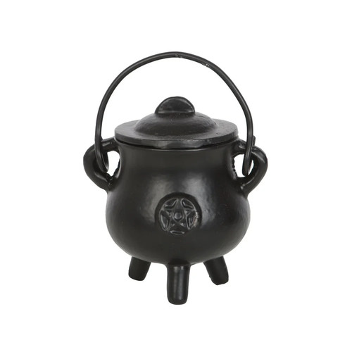 Pentagram cast iron cauldron - cast,