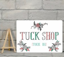 A4 Metal Tuck Shop Candy Buffet Sweet Cart Table Sign Wedding Party 