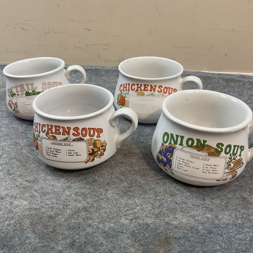 Vintage retro ceramic soup - ceramic,