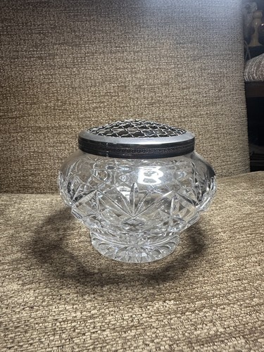 Cut glass crystal rose bowl - glass,
