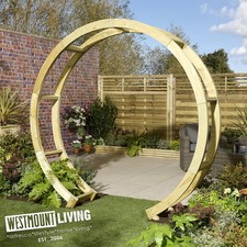 Wooden Timber Garden Arch Flat