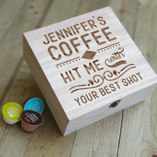 Personalised wooden coffee - wooden,