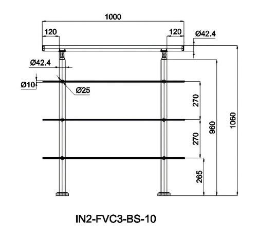 Stainless steel handrail - stainless,