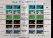 OS WALLIS & FUTUNA - MNH - MARINE LIFE - FISH - FOLDED SHEET 