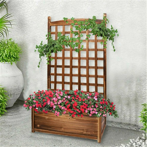Wood raised garden bed planter - garden,