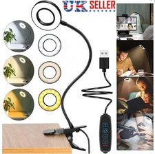 LED Rechargeable Clamp Clip On Flexible Desk Light Bed Read Table Night USB Lamp