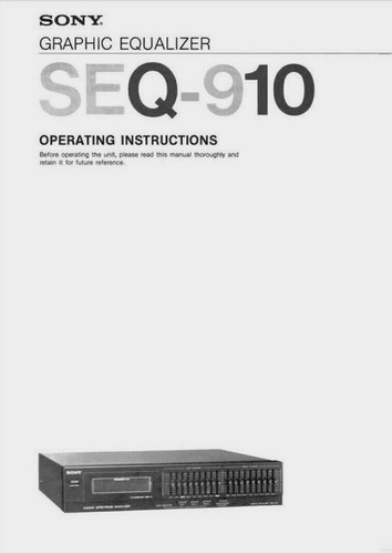 Sony seq 910 - seq-910, equalizer