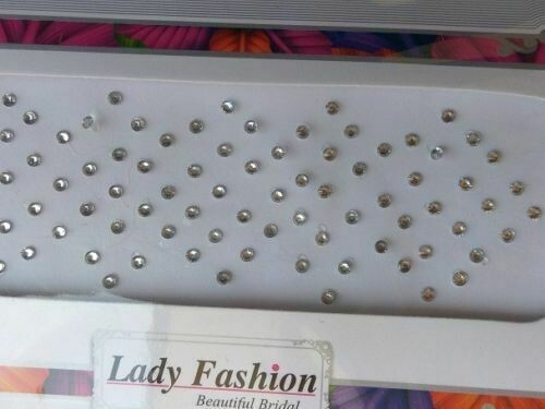 Silver color bindi - silver, diamond