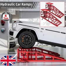 4 ton Hydraulic Car Ramps 2PC Heavy Duty Garage Auto Van Bottle Lift Jack Ramp