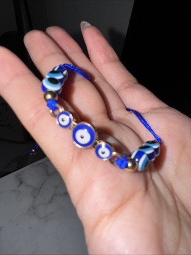 Evil eye adjustable bracelet - eye,