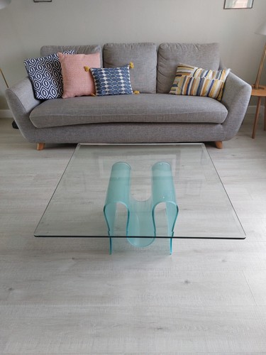 Italian glass coffee table - italian,