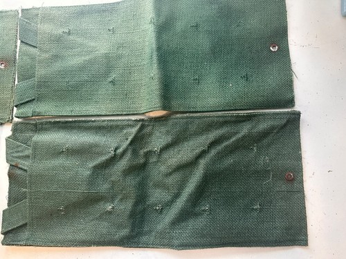 Green hessian sandbags - sandbags, flood