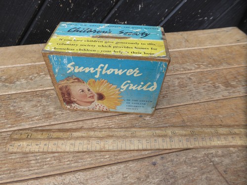 Vintage wooden charity box - charity, /
