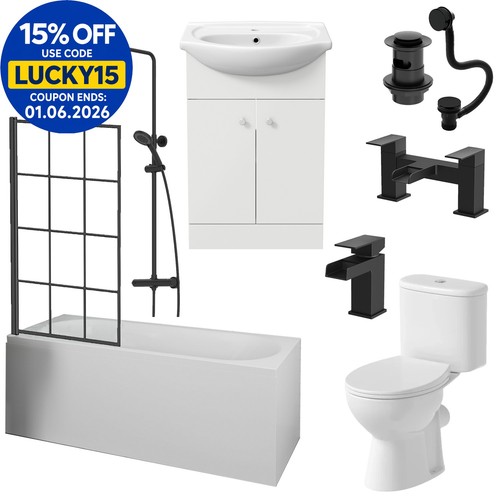 Complete bathroom suite black - complete,