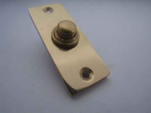 Solid brass door bell push - solid,