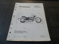 2004 Honda VT750C Shadow Motorcycle Set Up Instructions Manual xz