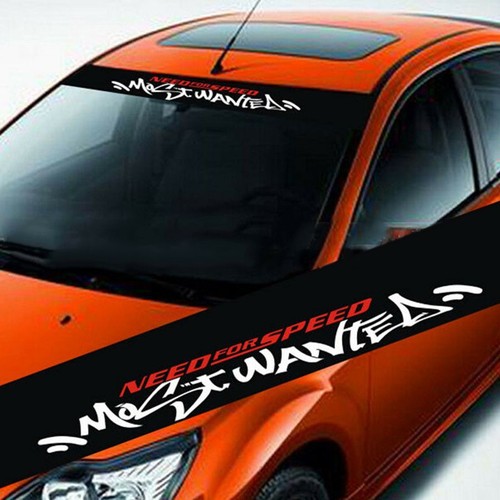 Front rear windshield decal - front,