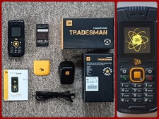 JCB TOUGHphone Tradesman TP121 Rugged Mobile Phone (Unlocked). Box & content.