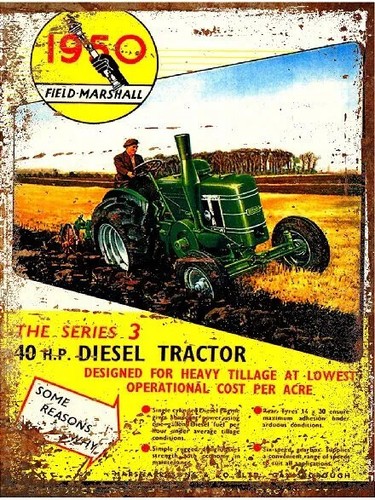 1950 field marshall tractor - marshall,