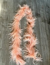 2m Ostrich feather boa vintage burlesque showgirl Salmon Peach