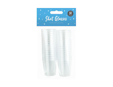 30PC Clear Shot Glasses re-usaable Wedding Hen Party Fun Drinking Game Cups 30ml