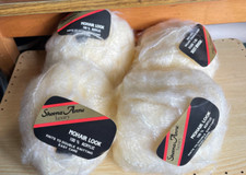 Sheena Anne Luxury Mohair Look Knitting Wool or Yarn 4 x 50g Cream Knits to DK