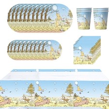 51Pcs Plates Cups & Tablecloth