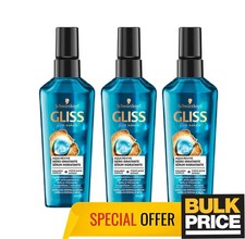 Gliss Aqua Repair Blow Dry Thermo-Protect Moisturizing Hyaluronic Serum 3-Pack