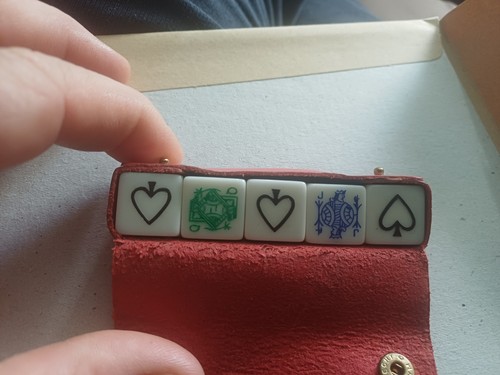 Vintage poker dice set mid - poker,